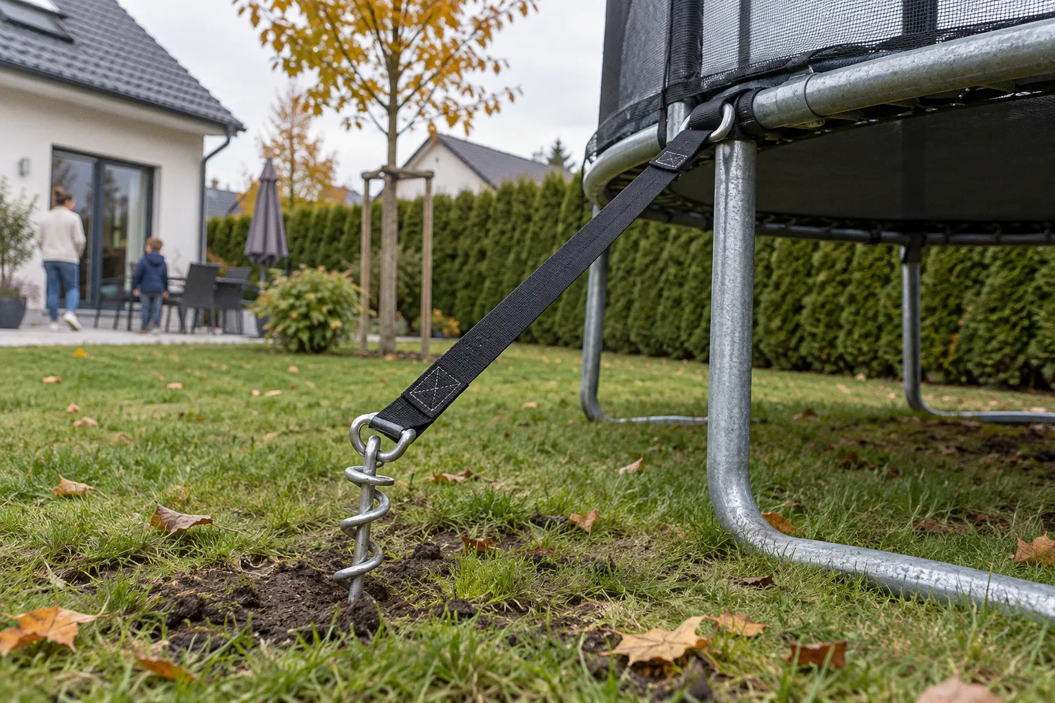 Ancrage trampoline au sol : les solutions pour éviter l'envol