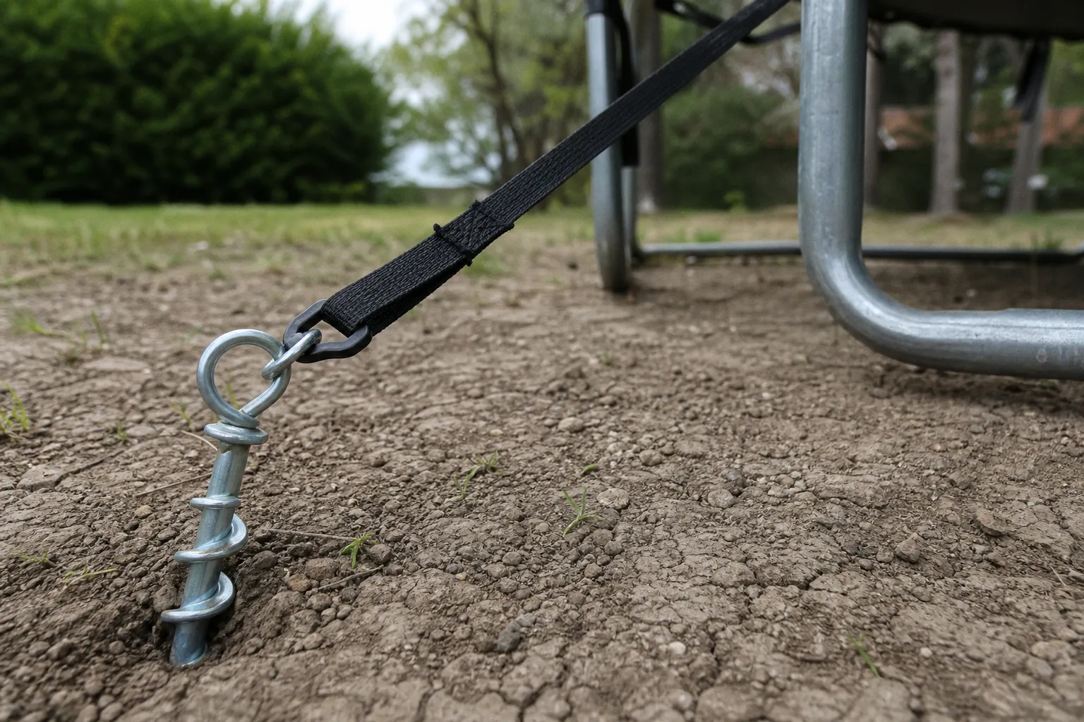Kit d'ancrage pour trampoline : comparatif des meilleures solutions contre le vent