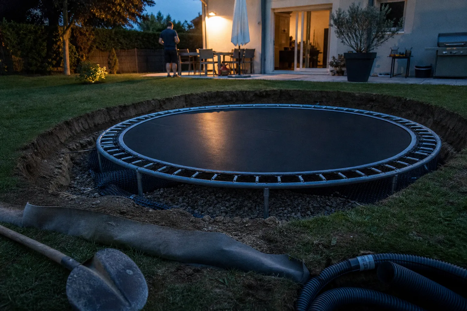 Trampoline enterré : l'investissement vaut-il le coup ?